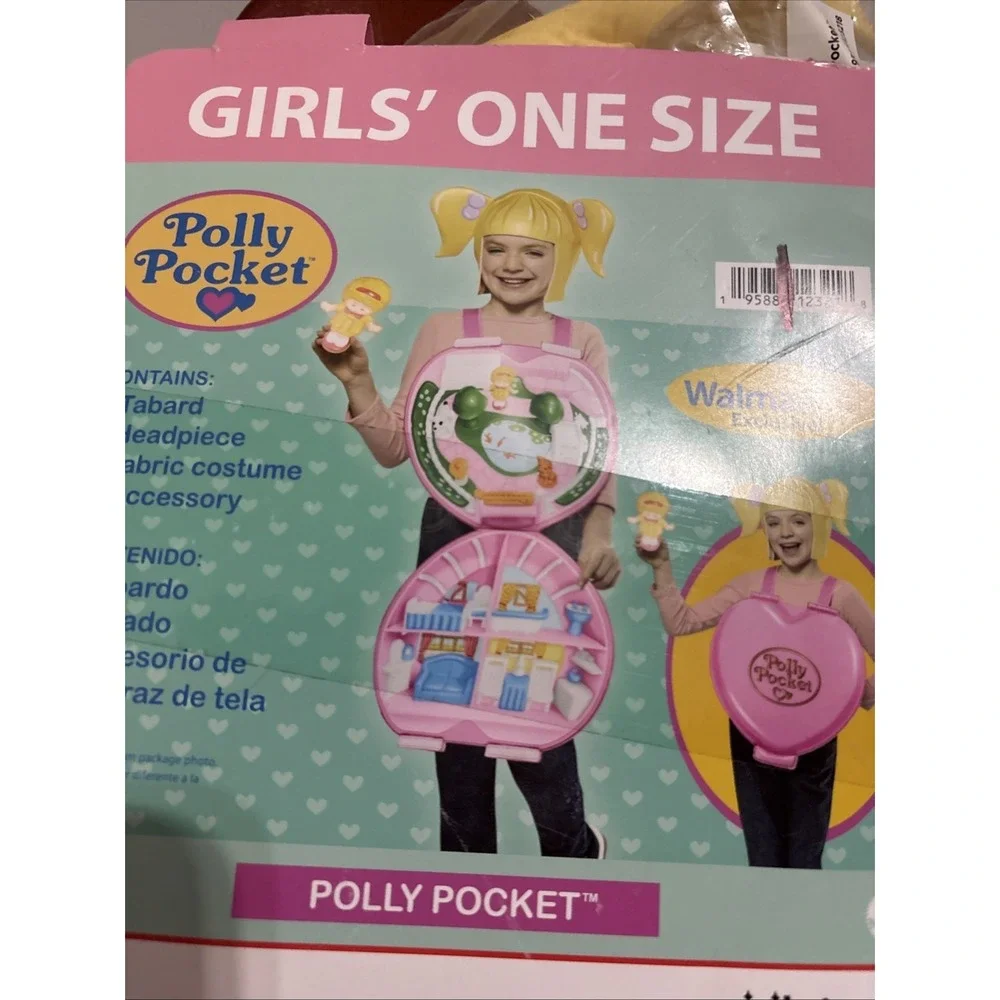 Polly Pocket 3 Piece Set Girls One Size Halloween Costume Rubies - Picture 3 of 4